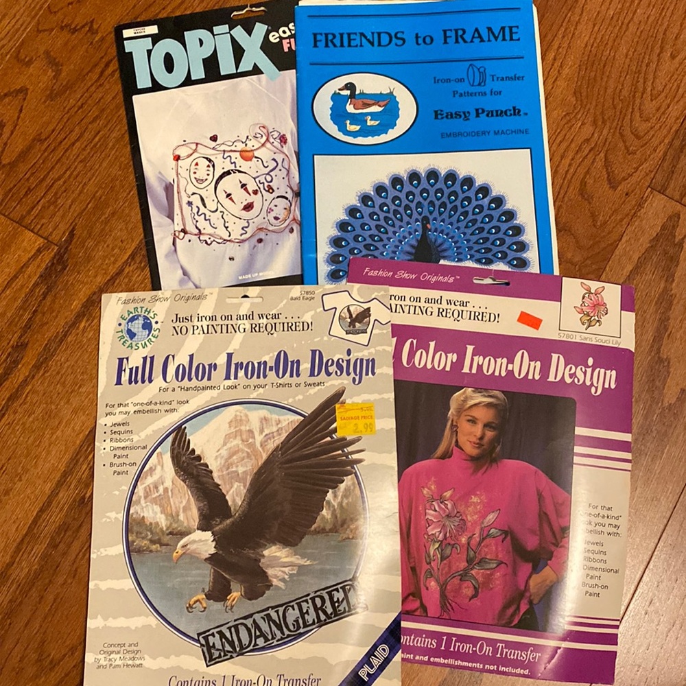Arts & Craft Iron on designs- sets of 4